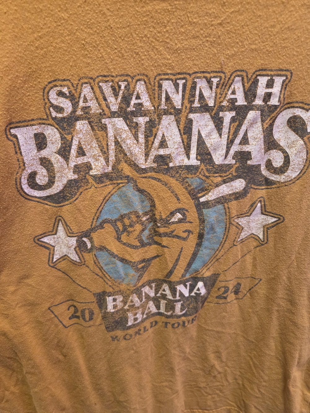Mustard Yellow Savannah Bananas Banana Ball Graphic Tee